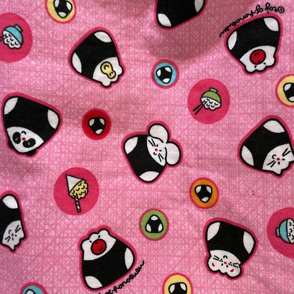 Taj kids blanket, pink with spam musubi characters.  Approximately 42” x 33” - Picture 4 of 4